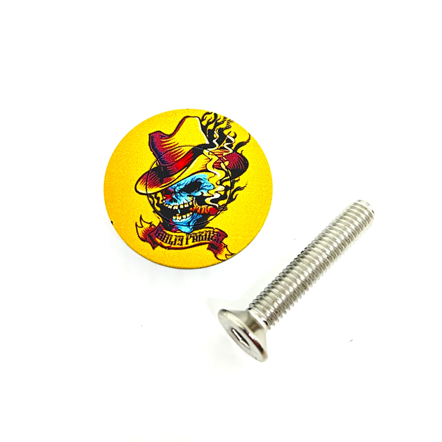 Smoking Skull Top Cap (with bolt)